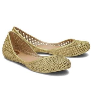 Zaxy Amora Gold Jelly Shoes -Size 8